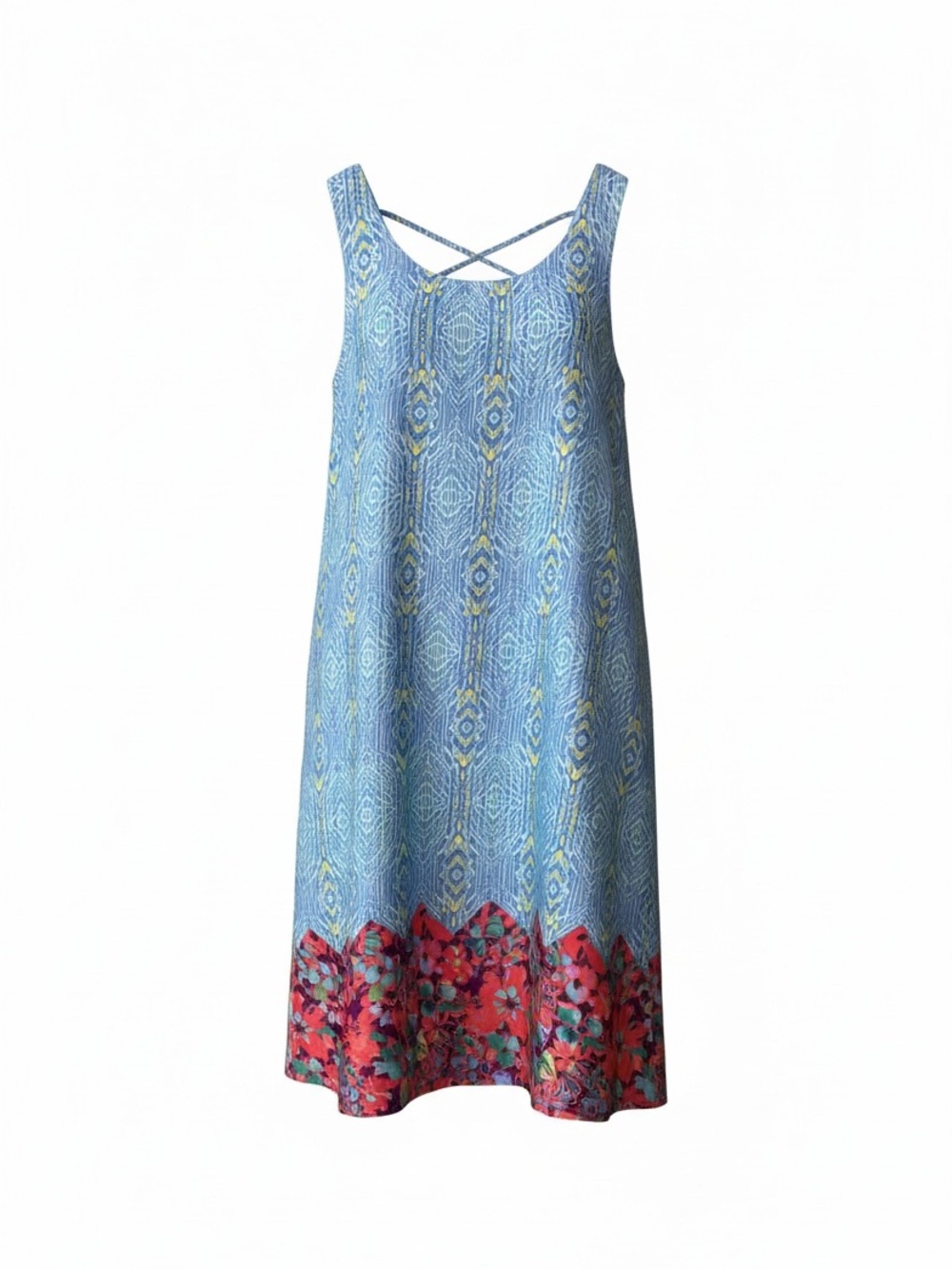 NWOT Everly Sleeveless Geometric Floral Midi Dress